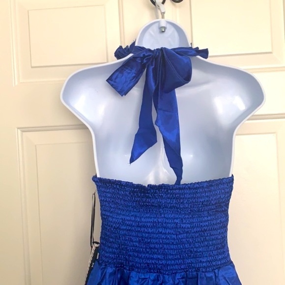 Love Stitch Navy Blue Halter Dress. Size M - Picture 4 of 5